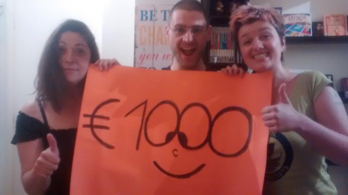 We have reached 1000 euros for our campaign!!!!